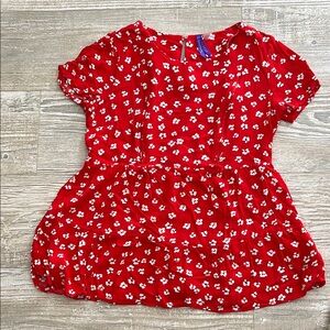 Seraphine Maternity/Nursing Red Floral Short Sleeve Blouse